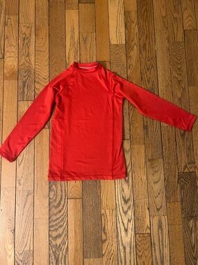 Kids Long-Sleeve Red Rashguard Swim Shirt - Lightweight UPF Protection